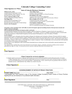 Colorado College Counseling Center