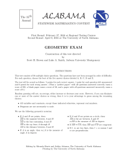 geometry exam - University of North Alabama