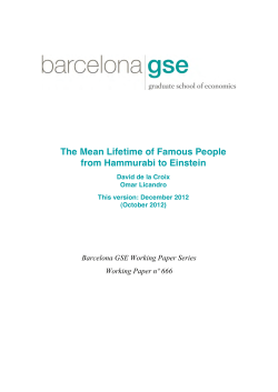 The Mean Lifetime of Famous People from Hammurabi - IAE-CSIC