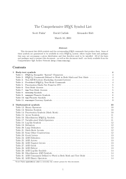 The Comprehensive LaTeX Symbol List