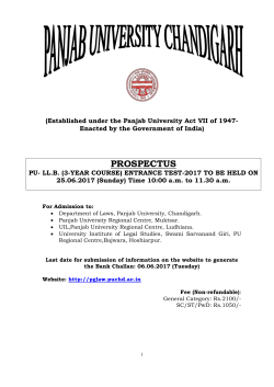 Prospectus - Law Entrance Test 2017