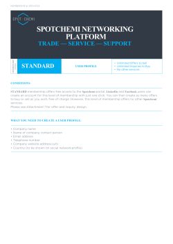 SPOTCHEMI NETWORKING PLATFORM