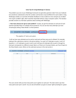 Some Tips for Using WebAssign in Calculus The problems you see