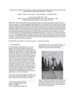 ESTIMATION OF NEW SNOW DENSITY USING 42 SEASONS OF