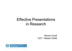 Effective Presentations in Research