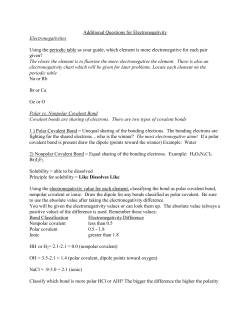Additional Questions for Electronegativity