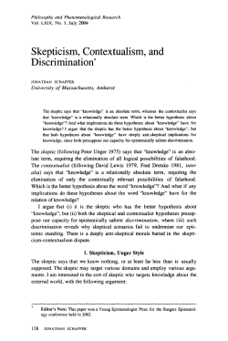 Skepticism, Contextualism, and Discrimination