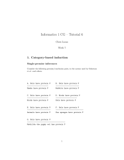 Informatics 1 CG &ndash; Tutorial 6