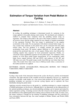 Estimation of Torque Variation from Pedal Motion in Cycling