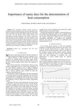 Importance of sunny days for the determination of heat consumption