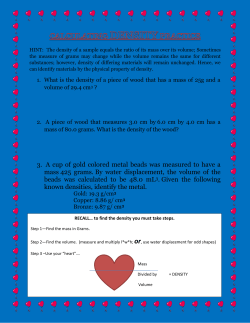 3. A cup of gold colored metal beads was measured to have a mass