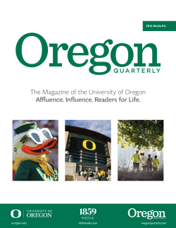 The Magazine of the University of Oregon