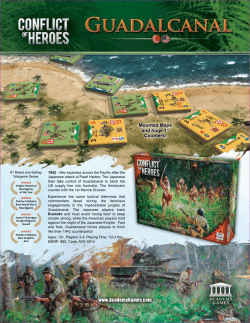 Mounted Maps and huge 1&rdquo; Counters! www.AcademyGames.com