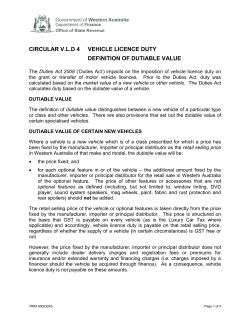 circular vld 4 vehicle licence duty definition of dutiable value