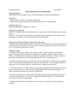 Jennifer Baniewicz Lesson Plan 1 Hoover Reacts to the Great