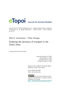 Exploring the dynamics of transport in the Dutch - diss.fu