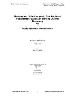 Measurement of the Changes in Flow Regime at Poole Harbour