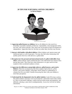 20 Tips for Nurturing Gifted Children