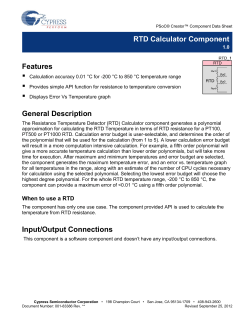RTD Calculator Component