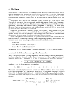 O(n) Selection algorithm