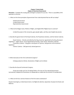 Chapter 2 Study Guide Origins of American Government Directions