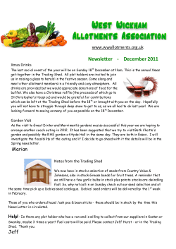 Newsletter - December 2011