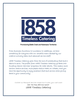 1858 Timeless Catering - Senior Services, Inc.