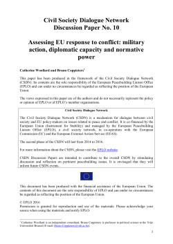 Assessing EU response to conflict: military action, diplomatic