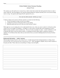 Gifted Middle School Summer Reading Animal Farm