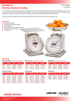 Chatillon&reg; Portion Control Scales Quality Assured.
