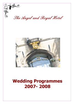 The Angel and Royal Hotel Wedding Programmes 2007