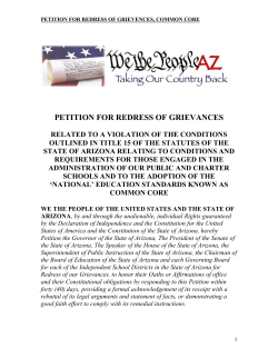 petition for redress of grievances