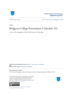 Bridges to College Presentation 3 (Module 3.8)