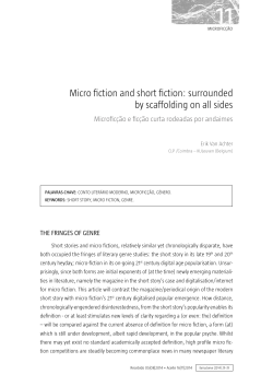 Micro fiction and short fiction: surrounded by scaffolding on all sides