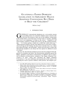 guatemala passes domestic legislation to implement hague