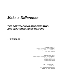 Make a Difference TIPS FOR TEACHING STUDENTS