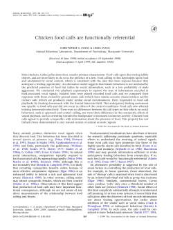 Chicken food calls are functionally referential