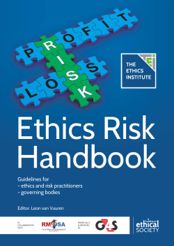 The Ethics Risk Handbook - Ethics Institute of South Africa