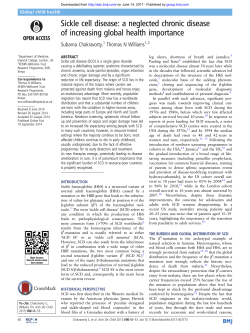 Sickle cell disease: a neglected chronic disease of increasing global