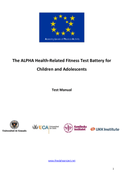 The ALPHA Health-Related Fitness Test Battery for Children and