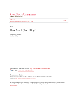 How Much Shall I Buy? - Iowa State University Digital Repository