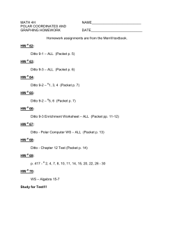 MATH 4H NAME__________________________ POLAR