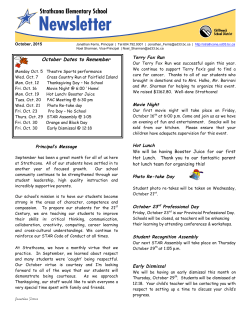 Oct_Newsletter_2015 a - Strathcona Elementary School