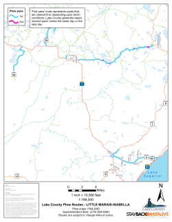 0 2 4 Miles 1 inch = 15,500 feet 1:186,000 Lake County Plow Routes