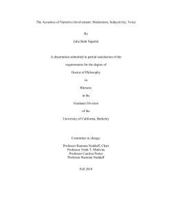The Acoustics of Narrative Involvement
