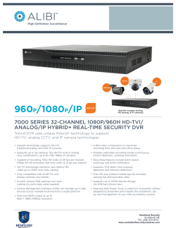 960P/1080P/IP - the Power Leads Program!