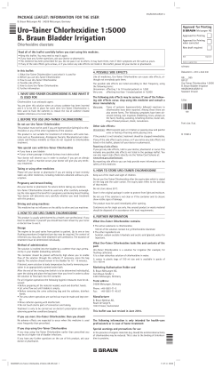 Uro-Tainer Chlorhexidine 1:5000 B. Braun Bladder Irrigation