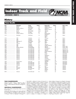 Men`s Indoor Track and Field