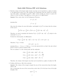 Math 2250 HW #13 Solutions