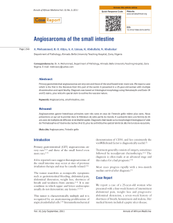 Angiosarcoma of the small intestine